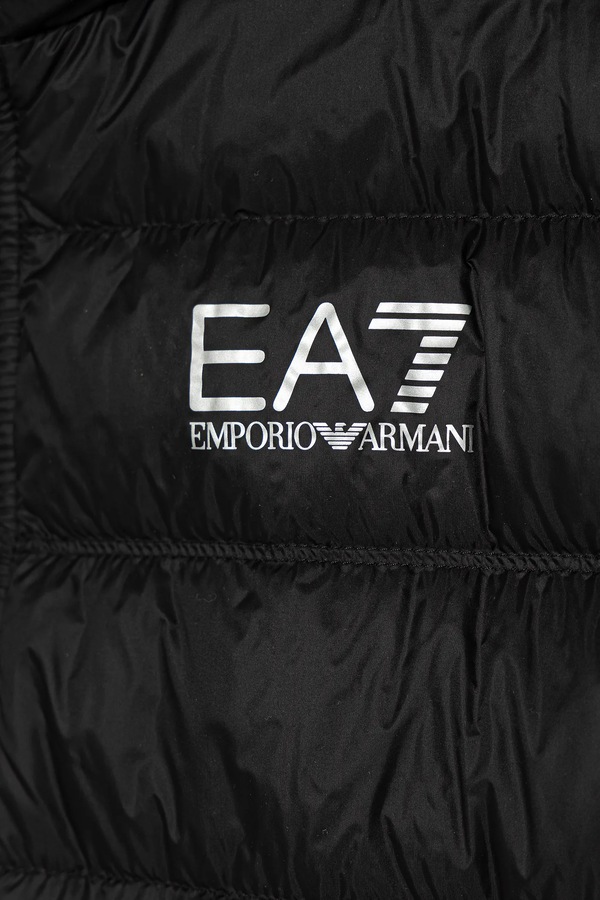 Пухова дитяча безрукавка EA7 Emporio Armani колір чорний фото 2