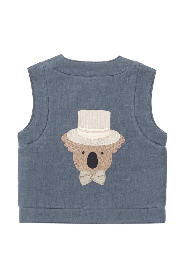Детская льняная жилетка Donsje Larsel Linen Gilet Groom фото 2