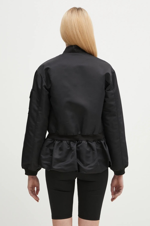 Куртка coperni Gathered Hem Bomber колір чорний фото 3