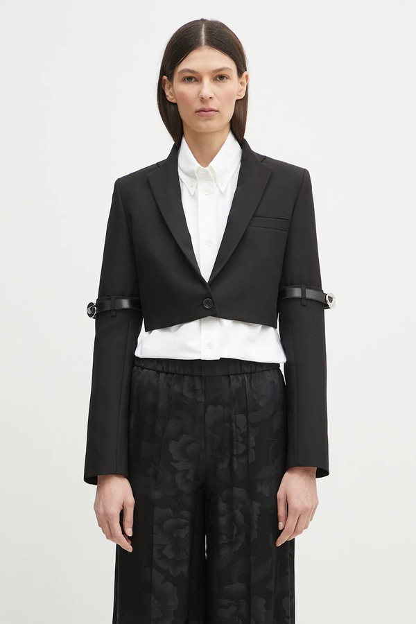 Піджак coperni Hybrid Cropped Tailored колір чорний