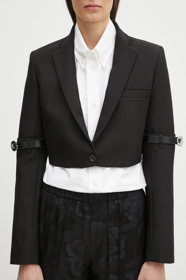 Піджак coperni Hybrid Cropped Tailored колір чорний фото 4