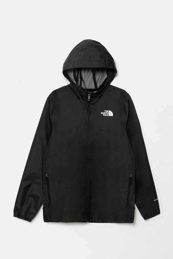 Дитяча куртка The North Face TEEN ZIPLINE RAIN JACKET колір чорний