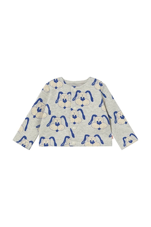Куртка для немовлят Tinycottons DOGS BABY JACKET колір сірий