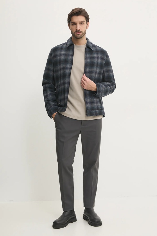 Шерстяная куртка-рубашка Pepe Jeans MARRINGTON цвет синий