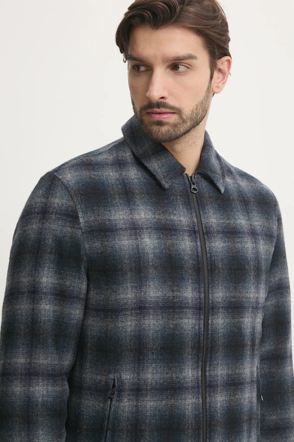 Вовняна куртка-сорочка Pepe Jeans MARRINGTON колір синій фото 4