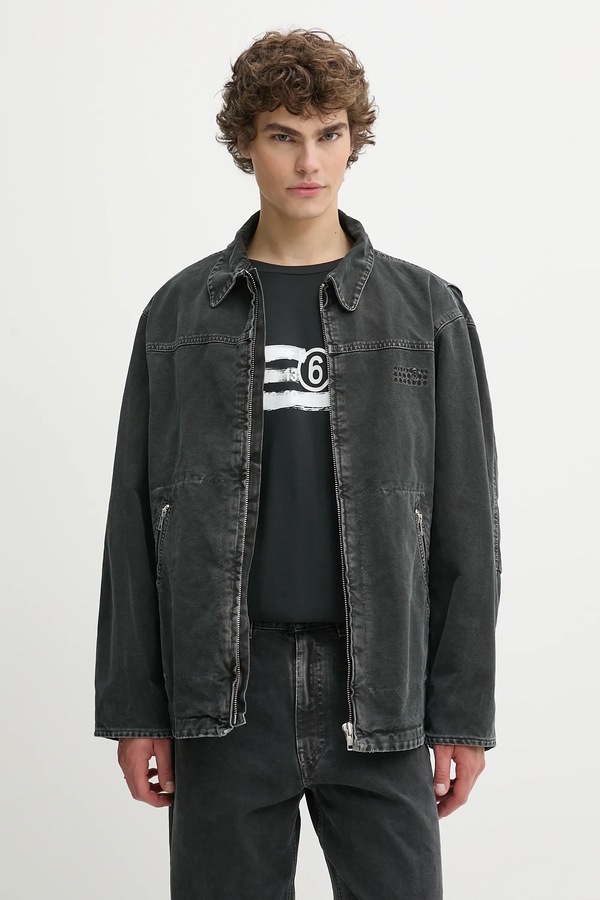 Джинсова куртка MM6 Maison Margiela колір чорний