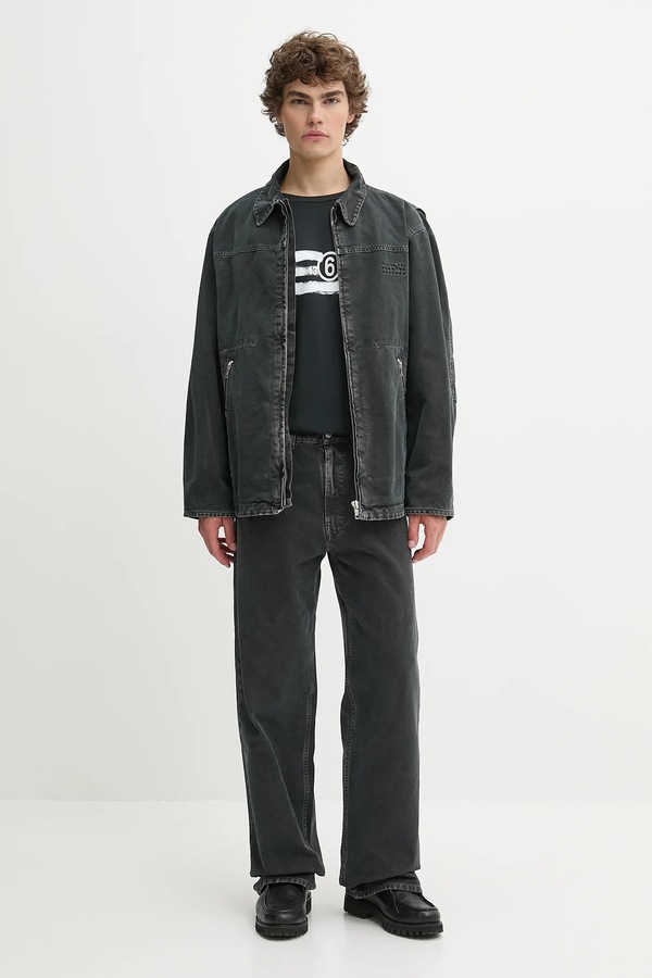 Джинсова куртка MM6 Maison Margiela колір чорний