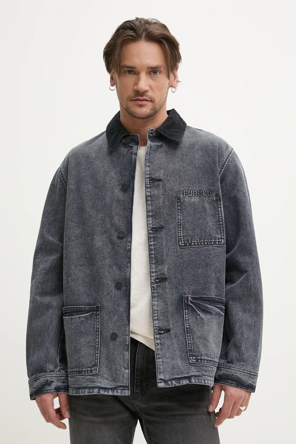 Джинсова куртка PURPLE BRAND WORKWEAR ROYALTIES CANVAS колір сірий