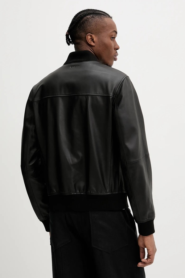 Шкіряна куртка Bally колір чорний фото 2