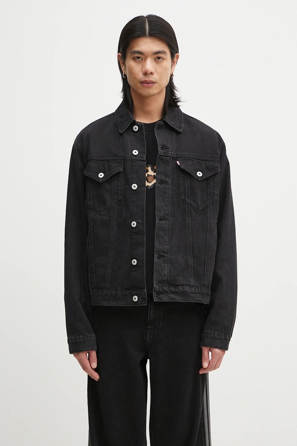 Джинсовая куртка Icecream Running Dog Denim Trucker Jacket цвет черный фото 2