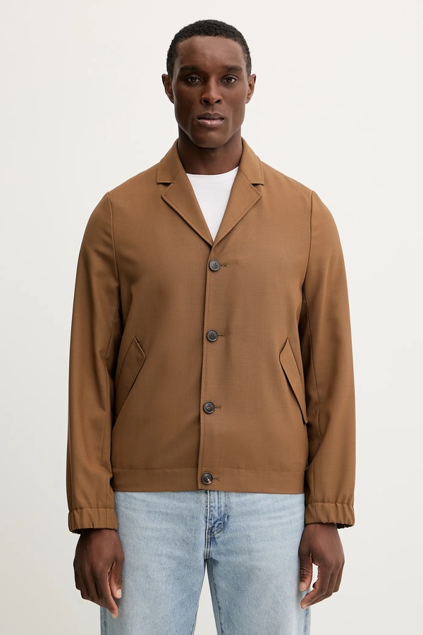 Шерстяной пиджак Paul Smith цвет коричневый