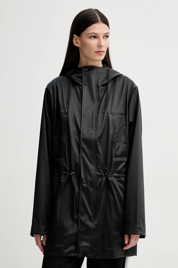 Куртка Rains Bold Long Jacket W3 колір чорний фото 2