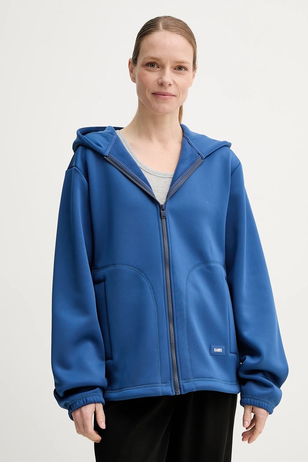 Кофта Rains Safi Fleece Hood Jacket T1 колір фіолетовий фото 2