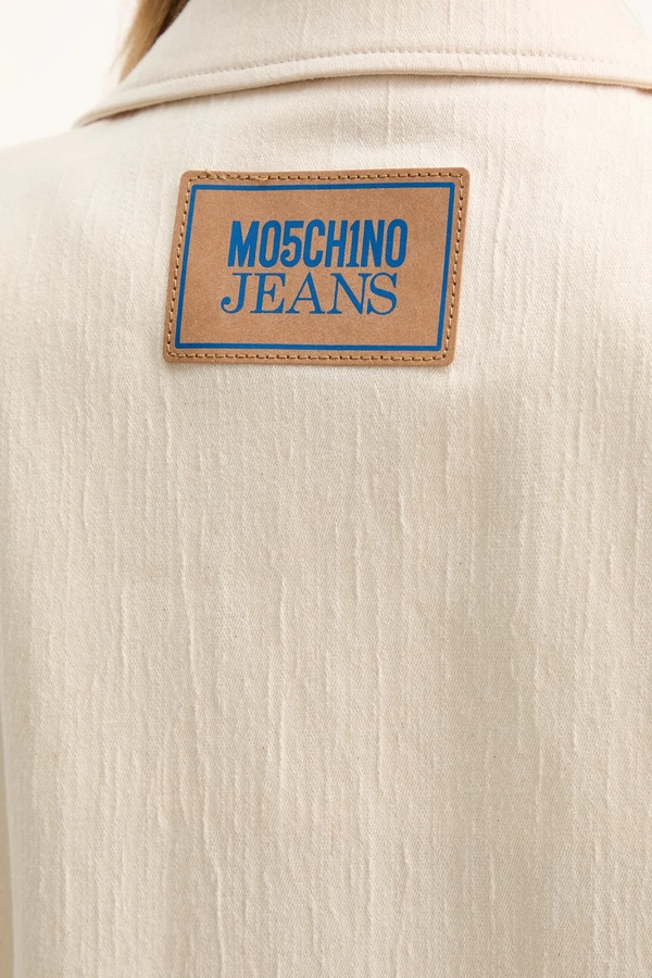 Піджак Moschino Jeans колір бежевий фото 4