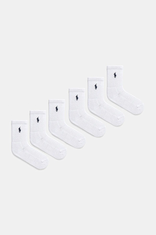 Дитячі шкарпетки Polo Ralph Lauren 6-pack колір білий фото 2