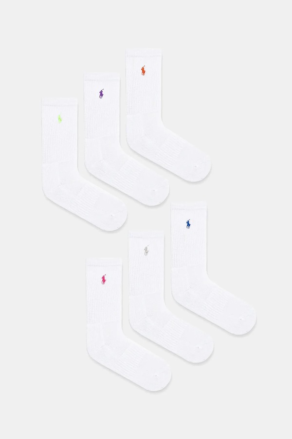 Шкарпетки Polo Ralph Lauren 6-pack колір білий фото 2