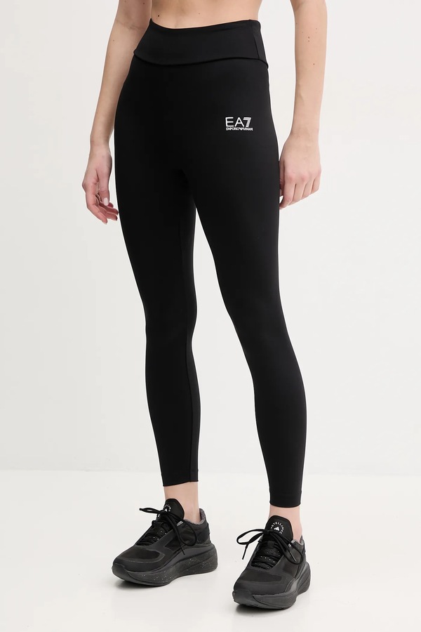 Спортивні легінси жіночі EA7 Emporio Armani колір чорний