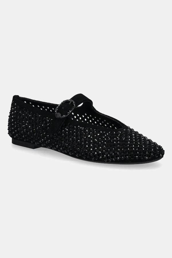 Замшеві балетки Kurt Geiger London Mayfair Ballet Flat колір чорний