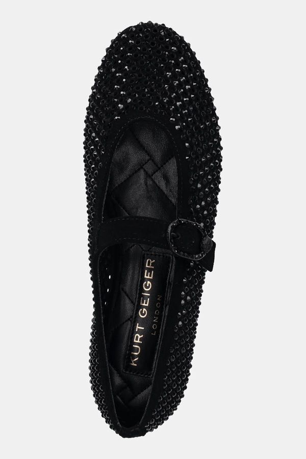 Замшеві балетки Kurt Geiger London Mayfair Ballet Flat колір чорний фото 4