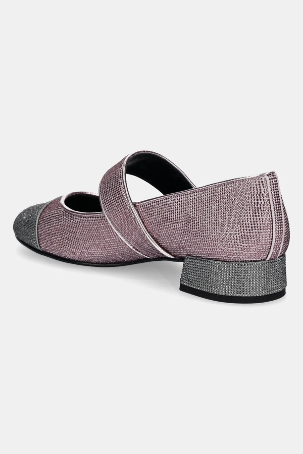 Замшевые туфли Tory Burch Cap-Toe Mary Jane Pave Heel Ballet цвет розовый фото 2