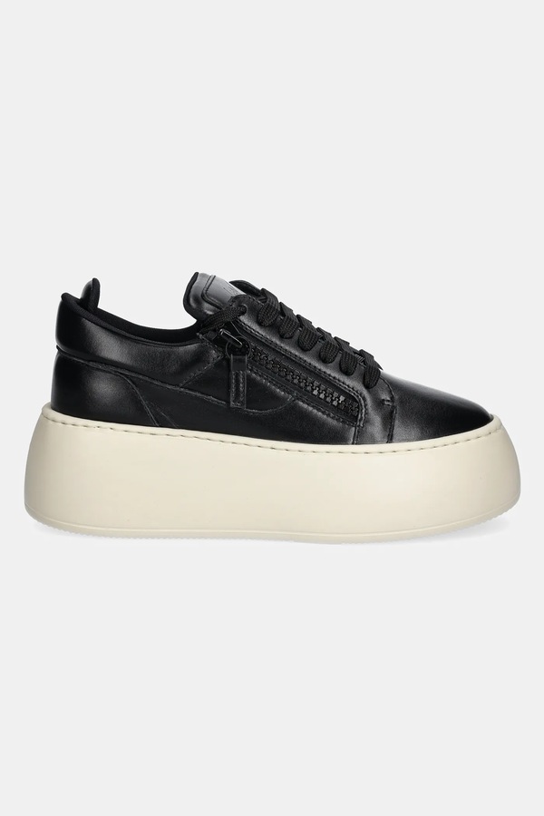Кожаные кроссовки Giuseppe Zanotti Alma цвет черный