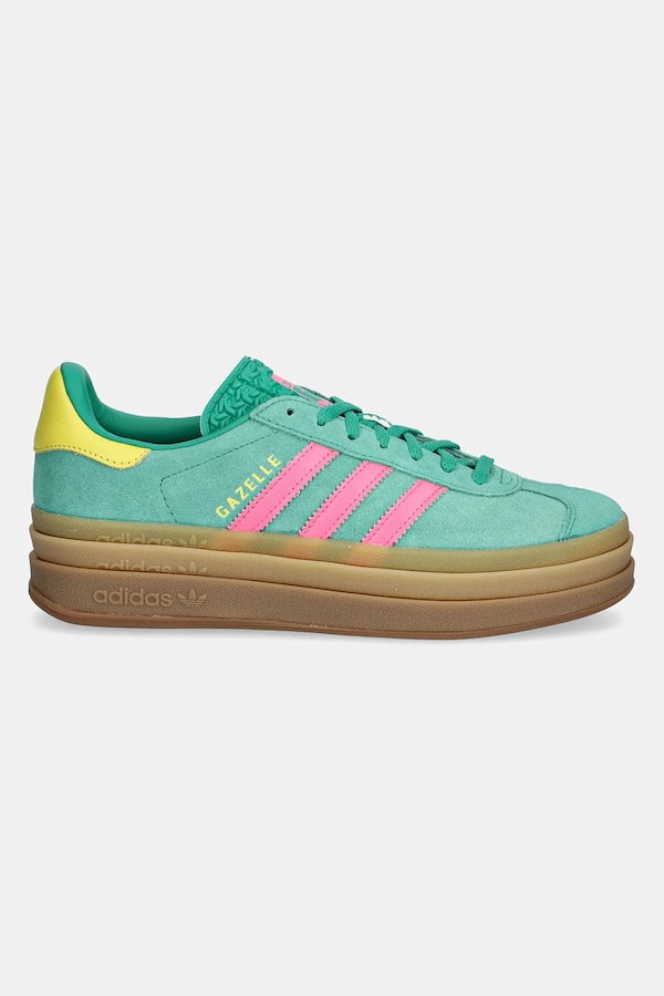 Замшеві кросівки adidas Originals Gazelle Bold колір зелений