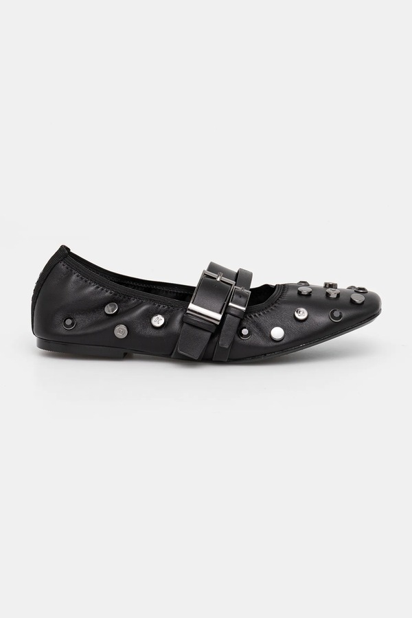 Кожаные балетки DKNY Davey цвет черный