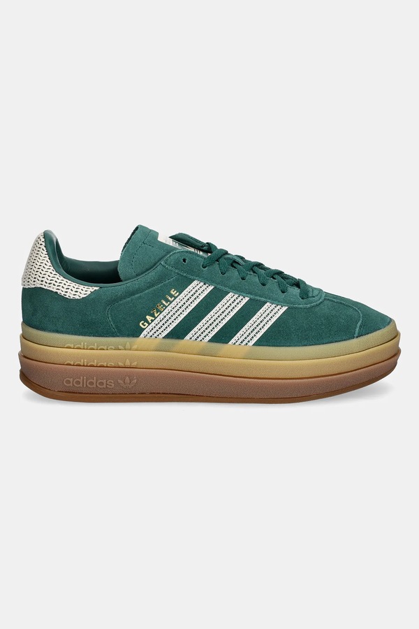 Замшевые кроссовки adidas Originals Gazelle Bold W цвет зеленый