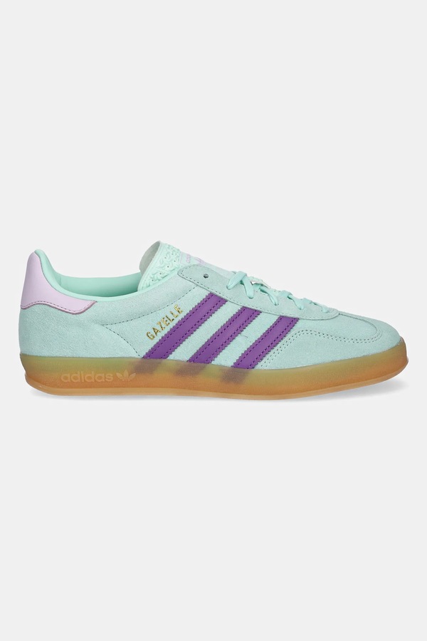 Замшеві кросівки adidas Originals Gazelle Indoor W колір бірюзовий