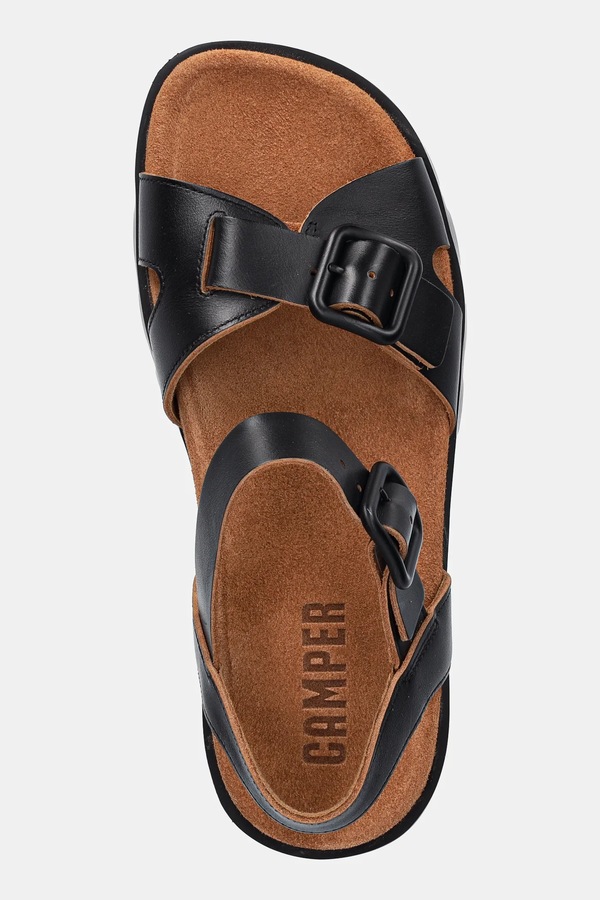 Шкіряні сандалі Camper Brutus Sandal колір чорний фото 4