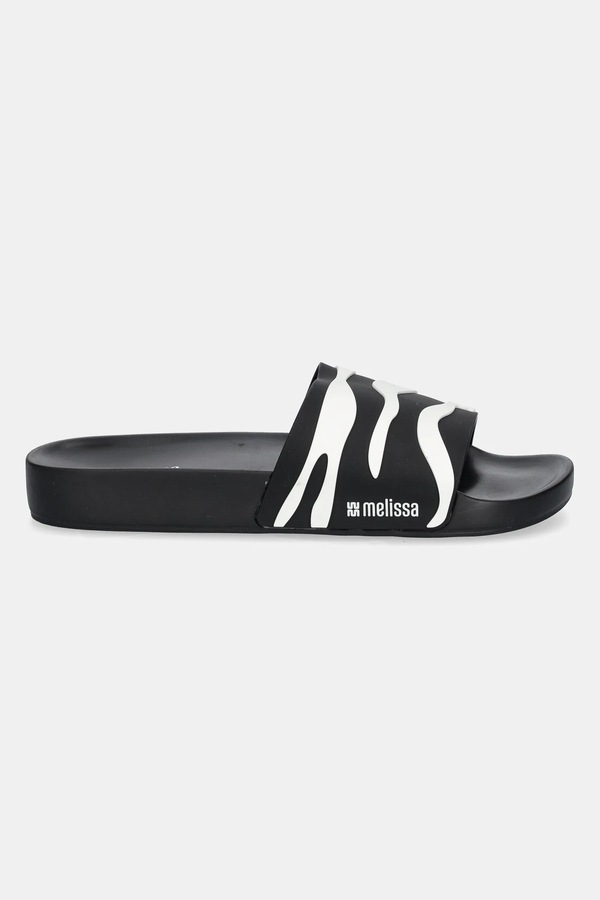 Шльопанці Melissa ANIMAL PRINT SLIDE AD колір чорний