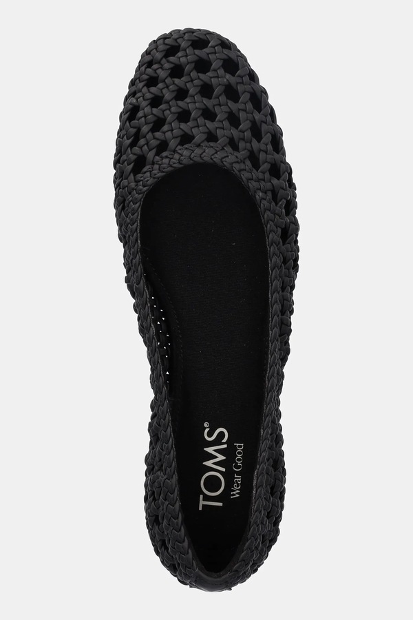 Балетки Toms BLACK WOVEN BASKET колір чорний фото 4