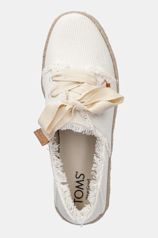Кеди Toms BEACHSIDE WOVEN/FRAY колір білий фото 4