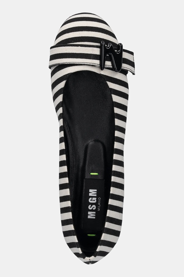 Балетки MSGM колір чорний фото 4