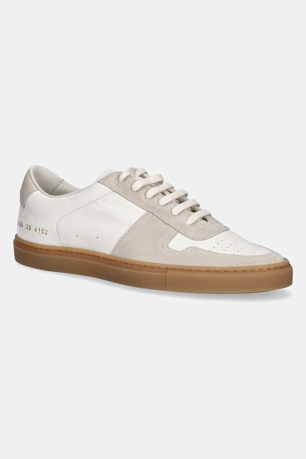 Шкіряні кросівки Common Projects Bball Duo Slim колір бежевий