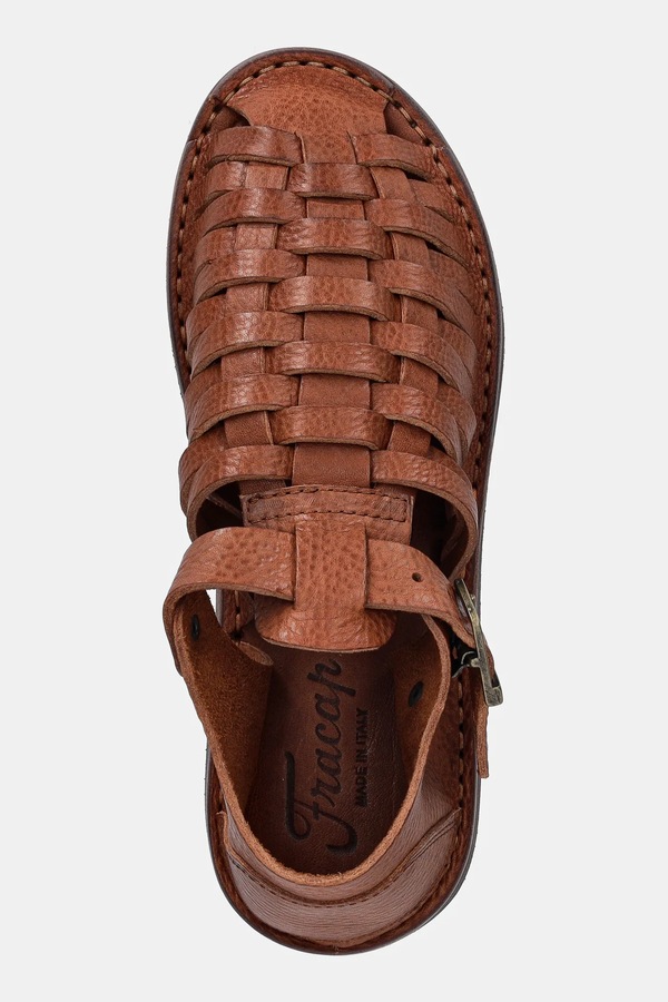 Шкіряні сандалі Fracap Sandals колір коричневий фото 4