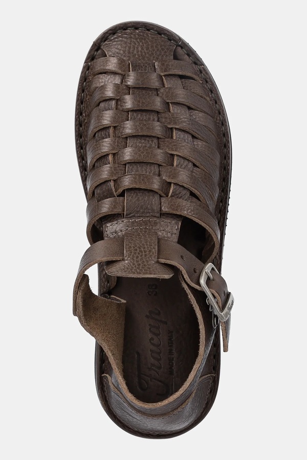 Шкіряні сандалі Fracap Sandals колір коричневий фото 4