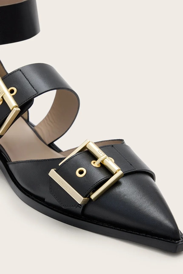 Шкіряні балетки AllSaints Sutton Shoe колір чорний фото 4