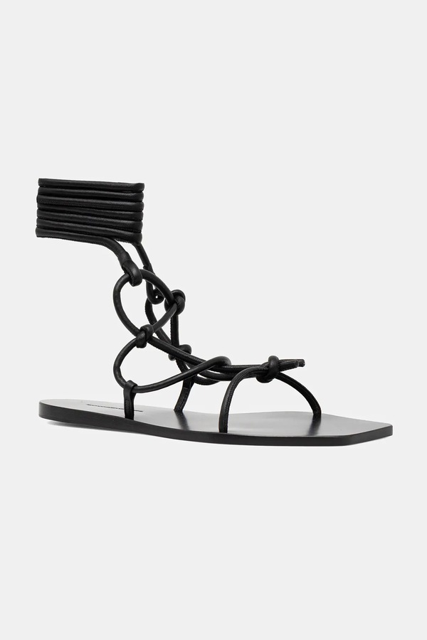 Кожаные сандалии Rick Owens Lilies Penta цвет черный