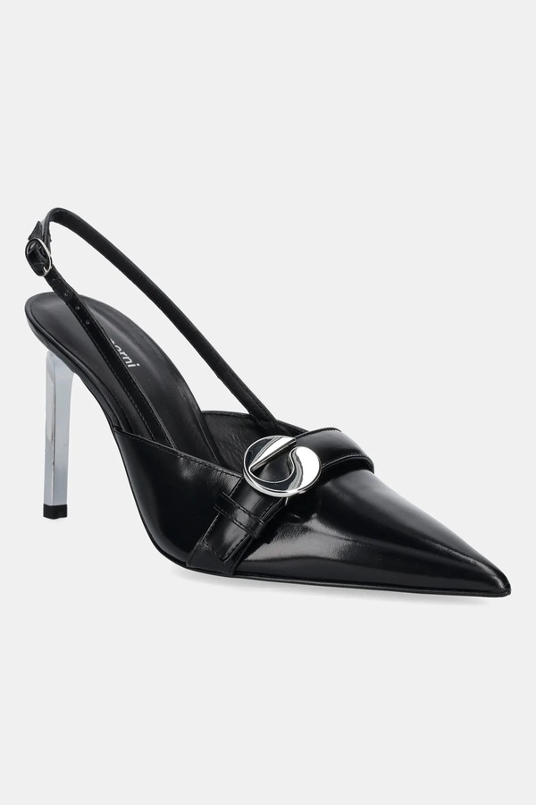 Шкіряні туфлі coperni Slingback Belt Heel колір чорний