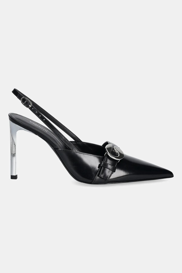 Шкіряні туфлі coperni Slingback Belt Heel колір чорний