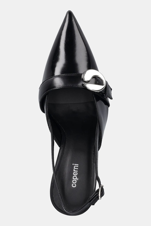 Шкіряні туфлі coperni Slingback Belt Heel колір чорний фото 4