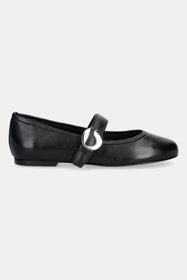 Шкіряні балетки coperni Ballerina Belt Flat колір чорний