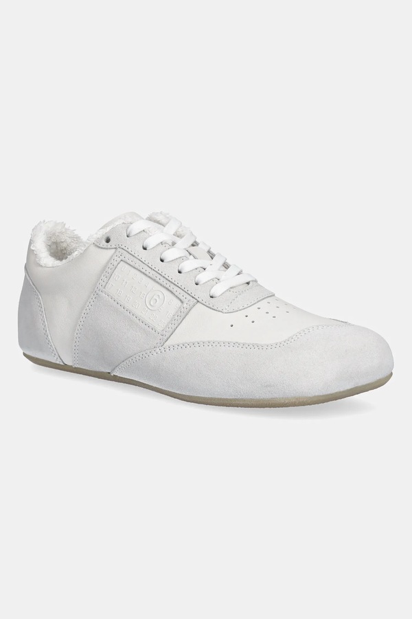 Шкіряні кросівки MM6 Maison Margiela колір сірий