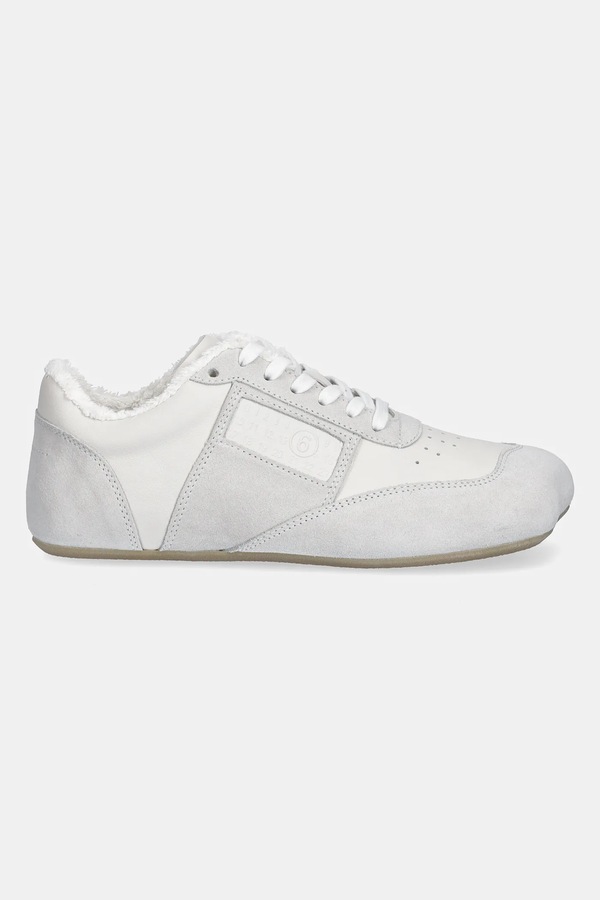 Шкіряні кросівки MM6 Maison Margiela колір сірий