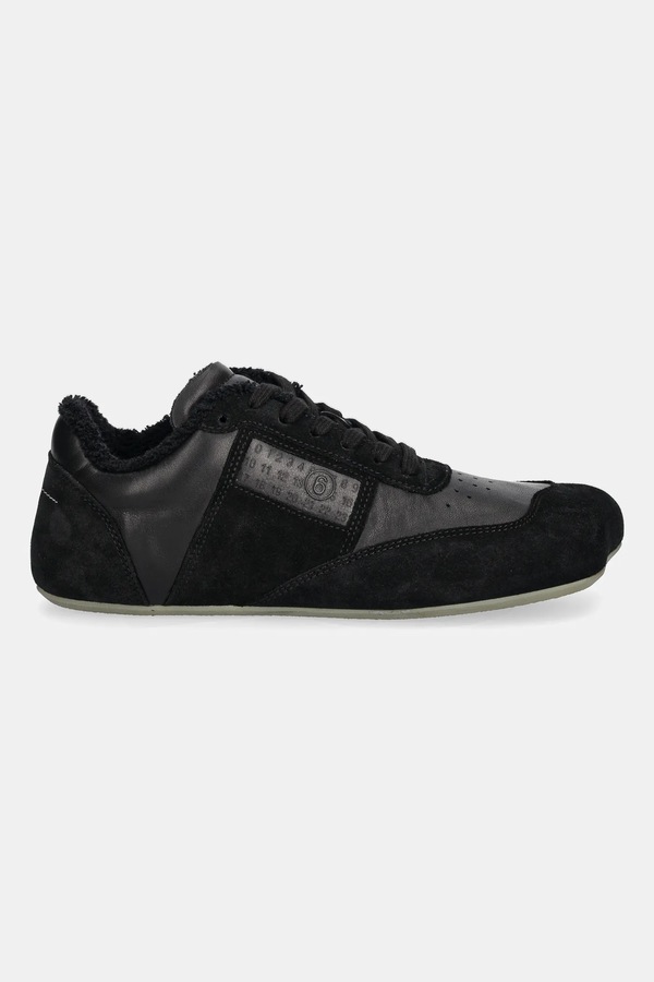 Шкіряні кросівки MM6 Maison Margiela колір чорний