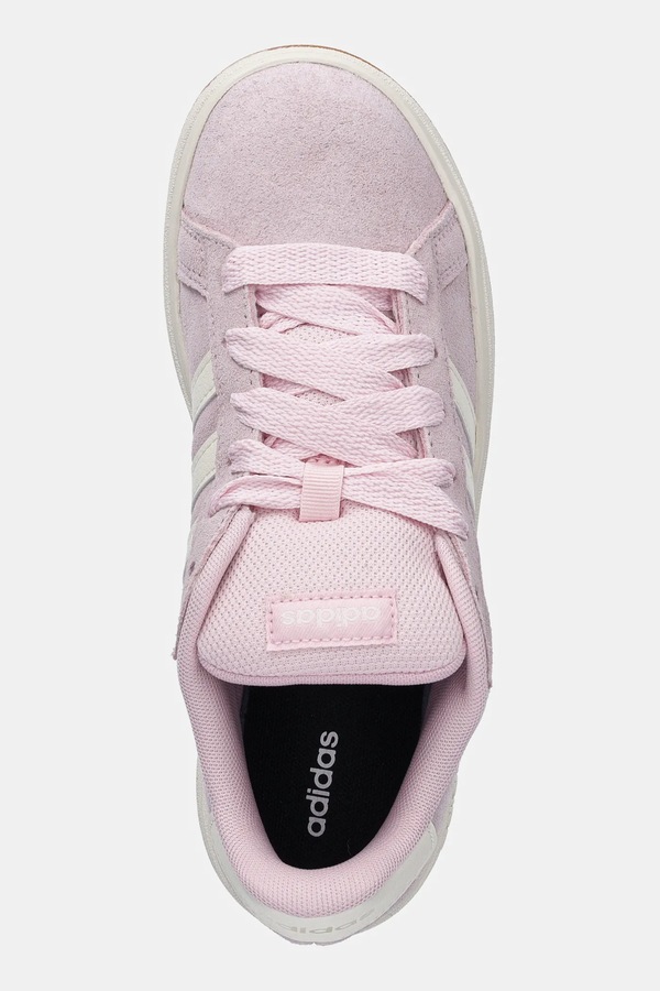 Дитячі замшеві кросівки adidas GRAND COURT 00s колір рожевий фото 4