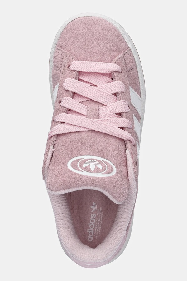 Дитячі замшеві кросівки adidas Originals CAMPUS 00s колір рожевий фото 4