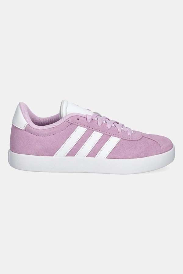 Дитячі замшеві кросівки adidas VL COURT 3.0 колір рожевий