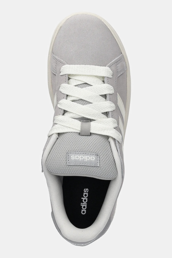Дитячі замшеві кросівки adidas GRAND COURT 00s колір сірий фото 4